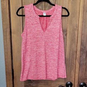 Old Navy Red and White Striped Tank Top